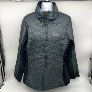 Columbia Women's Y2K Dark Black with a Hint of Green Utility Jacket-Size M